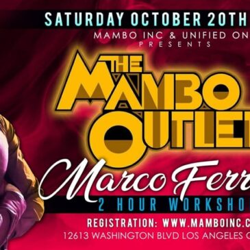 Marco Ferrigno – 2-Hour Afro-Latin/Salsa/Mambo Workshop – October 20, 2018